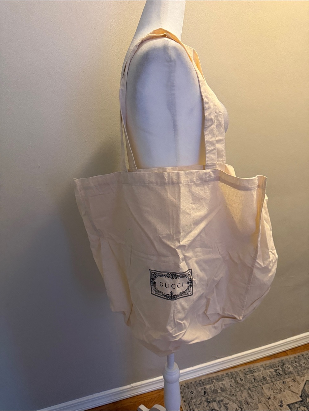 Gucci Beige Canvas Logo Dust bag/Tote - Picture 3 of 6